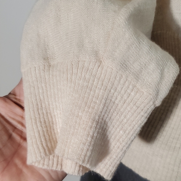 Anthropologie Charlie and Robin Beige Wool Cotton Alpaca Cardigan Size XL - Picture 7 of 15